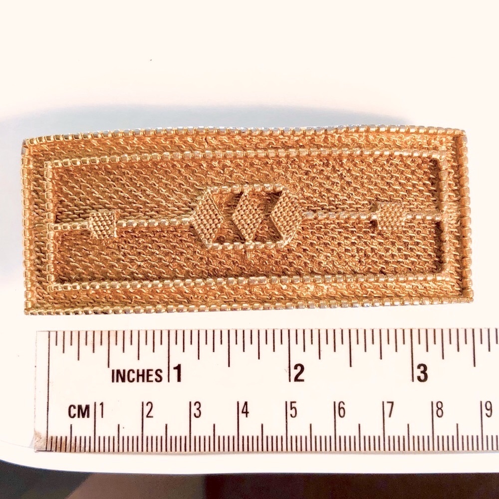 Luxury VTG 80s Neiman Marcus Gold large hair Barrette - Picture 2 of 3